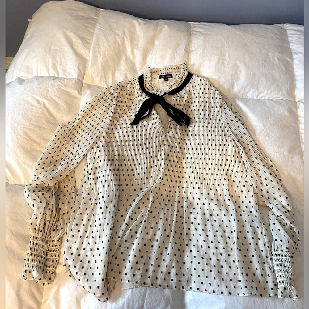 Max Edition long sleeve polka dot dress shirt